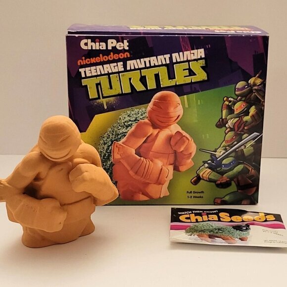Chia Pet Nickelodeon Teenage Mutant Ninja Turtles TMNT Decorative Planter NEW - Picture 1 of 5